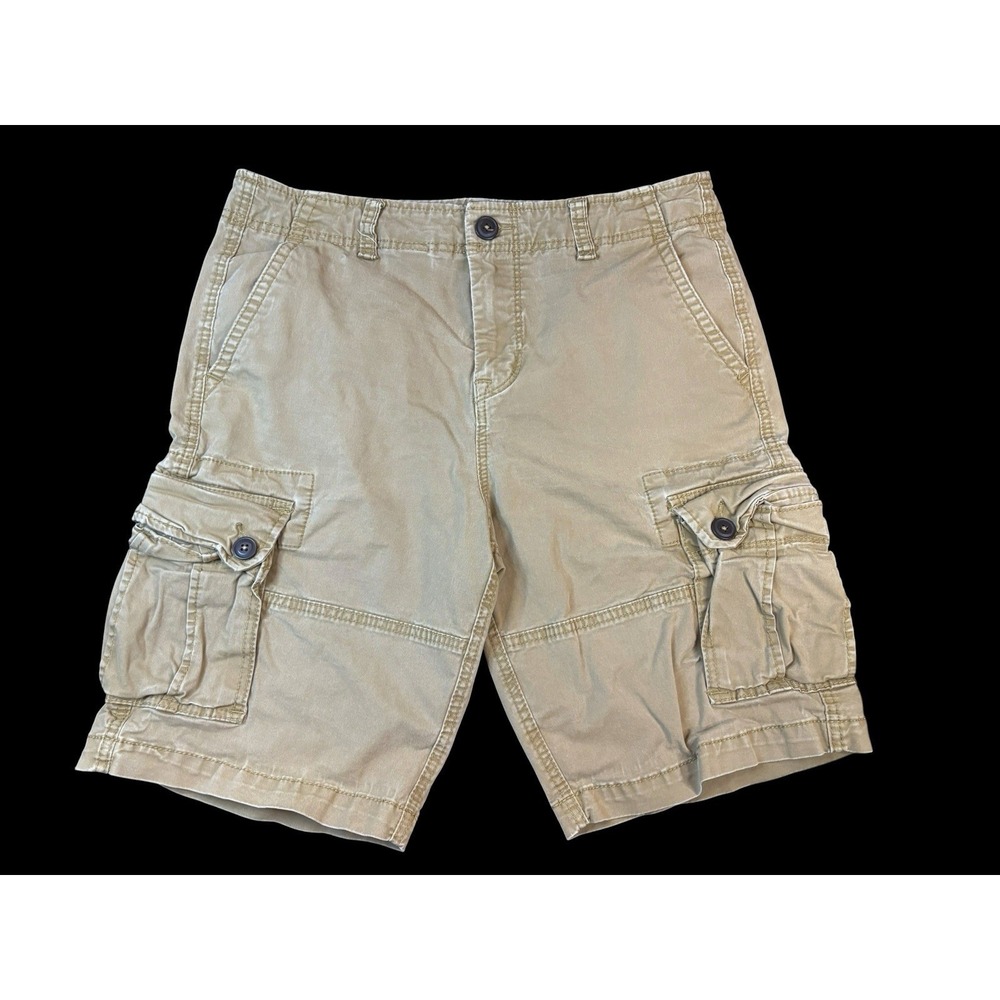 Aeropostale Men's Khaki Cargo Shorts Size 33